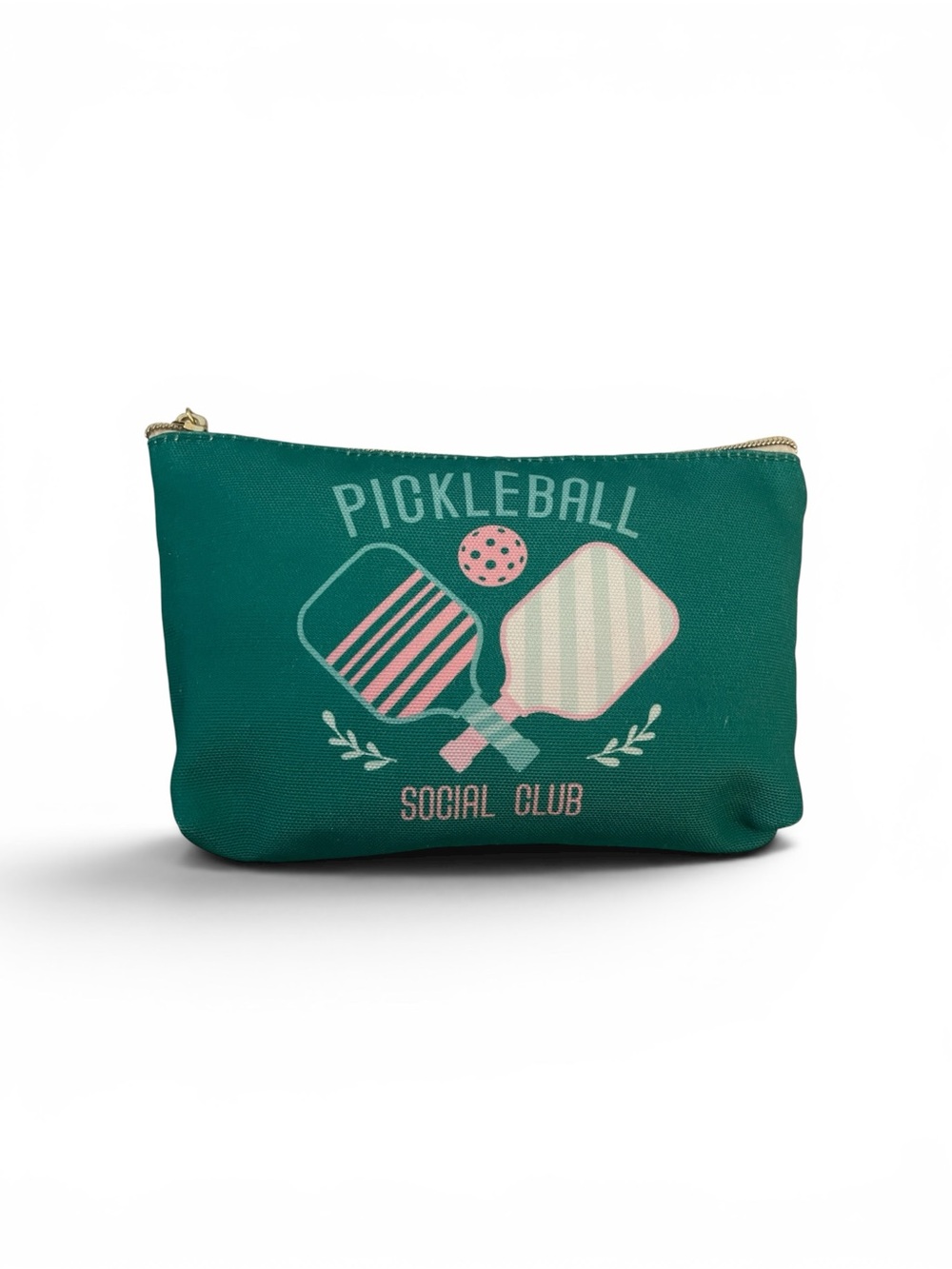 Pickleball Social Club Teal Zip Pouch